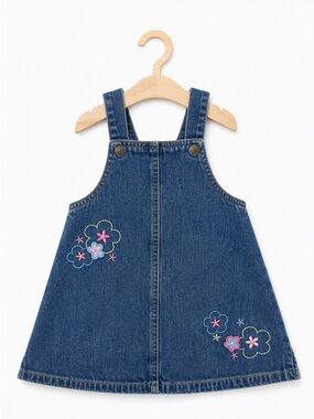 Vintage 90s Nevada Sears Canada 100% Cotton Premium Denim Overalls 12M Floral